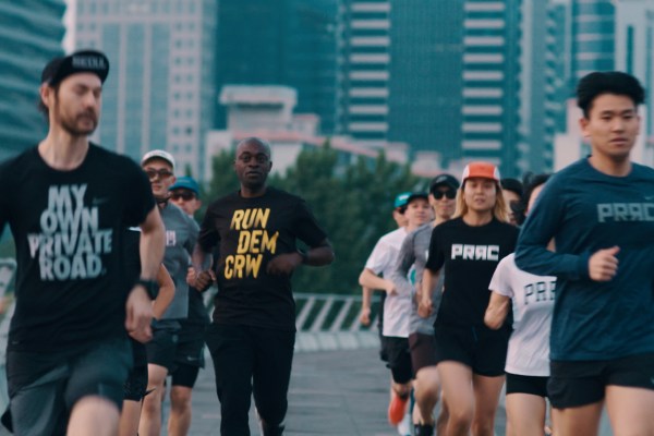 Charlie Dark running with Run Dem Crew in South Korea